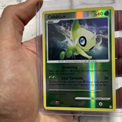 Pokemon Card Celebi LV.39 7/123 Reverse Holo Mysterious Treasures LP/NM Rare TCG - Image 2
