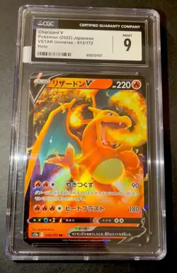 Pokemon TCG Charizard V Crown Zenith Holo Ultra Rare Card 013/172 CGC 9 - Image 2