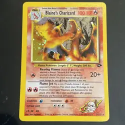 Blaine's Charizard 2/132 Gym Challenge Set Holo Rare Vintage Pokemon Card - Image 2