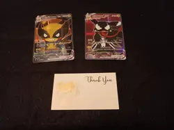 2 Pikachu Pokemon Card Holo GX VSTAR VMAX GX EX Cosplay Art - Image 1