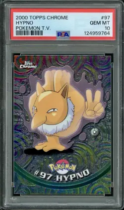 PSA 10 GEM MINT Hypno Topps Chrome Holo Pokemon Card #97 - Image 1