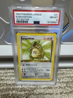 1999 Pokemon Jungle Kangaskhan 1st Edition PSA 8 Card Non Holo - Image 1