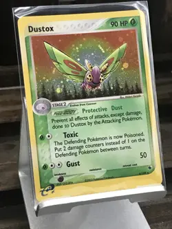 Dustox Holo 6/109 Rare Ruby and Sapphire Pokemon Card SWIRL! - Very Good N/M - Image 2
