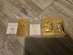 1999 Burger King Pokemon Gold-Plated Cards Lot Of 3 Jigglypuff, Togepi, Pikachu - Image 1