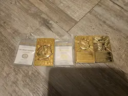 1999 Burger King Pokemon Gold-Plated Cards Lot Of 3 Jigglypuff, Togepi, Pikachu - Image 2