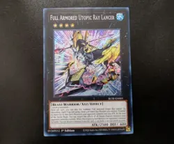 Full Armored Utopic Ray Lancer BLTR-EN003 Secret Rare 1st Edition Yugioh Card NM - Image 1