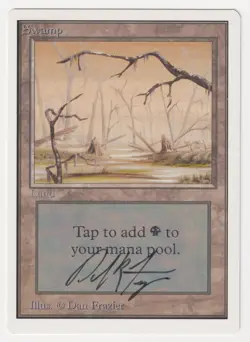 Signed Swamp High Branch LP Unlimited Edition Artist Dan Frazier 1993 MTG Magic! - Image 1
