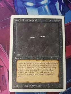 Word of Command (Unlimited Edition) LP vintage MTG RARE - Image 1