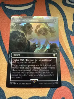 Galadriel's Dismissal 0500 Borderless Foil Rare Lord of the Rings MTG Near Mint - Image 1