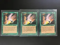 3 X THERMOKARST from Ice Age Edition Magic the Gathering 1995 MTG Vintage Green - Image 1