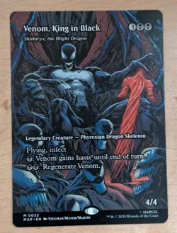 Venom, King in Black / Skithiryx, the Blight Dragon (borderless) - SPM/MAR (NM+) - Image 1