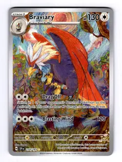 Braviary - 214/191 Surging Sparks #214 (2024) Illustration Rare Holo NM Pokemon - Image 1