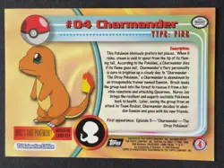 Topps Pokemon trading card featuring Charmander, a Fire-type Pokemon. - Image 4