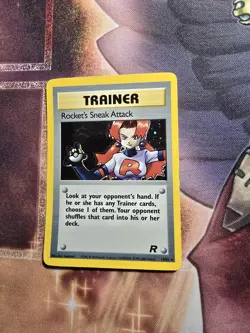 Rocket's Sneak Attack 16/82 Team Rocket Holo Pokemon TCG MP - Image 2