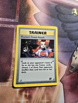 Rocket's Sneak Attack 16/82 Team Rocket Holo Pokemon TCG MP - Image 3