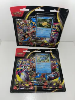 Pokemon TCG Mega Evolution 3 Pack Blisters Lot of 2 Sealed Psyduck & Golduck - Image 1