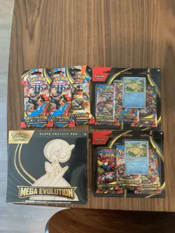 Mega Evolution ETB Gardevoir & 2 “3 Pack Psyduck Blister Packs”& 3 Booster Packs - Image 1