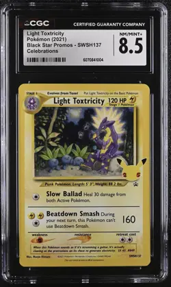Light Toxtricity | SWSH137 | Pokemon - Celebrations | Promo | CGC 8.5 - Image 1