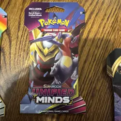 Unified Minds Sleeved Booster Pack Pokemon Sun and Moon - SEALED NEW - Image 1