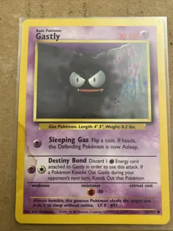 Pokemon TCG Gastly Base Set 50/102 1st Edition Never Played Near Mint - Image 1