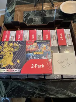 Lot of 6 Pokemon Surging Sparks Elite Trainer Box/Booster Bundle Costco 2-Pack - Image 1