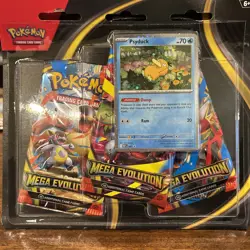 Pokemon TCG Mega Evolution 3-Pack Blister Set of 2. Psyduck and Golduck promo - Image 3