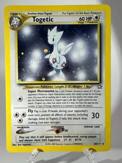 Pokemon TCG Togetic 16/111 Neo Genesis Holo Rare WOTC Vintage 2000 LP - Image 1