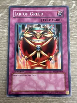 Yu-Gi-Oh TCG Jar of Greed 1st Edition LP SD3-EN029 - Image 1