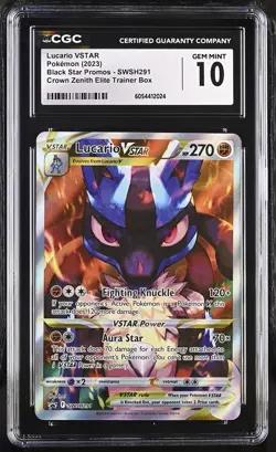 CGC GEM MINT 10 Lucario VSTAR SWSH291 SWSH: Sword & Shield Promo Cards Holo - Image 1