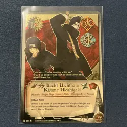 Naruto CCG Itachi Uchiha & Kisame Hoshigai 367 1st Ed Super Rare Foil Card - Image 1