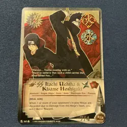 Naruto CCG Itachi Uchiha & Kisame Hoshigai 367 1st Ed Super Rare Foil Card - Image 2