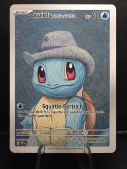 Squirtle with Grey Felt Hat Pokemon x Van Gogh Black Star Promo ACG Art Card NM - Image 1