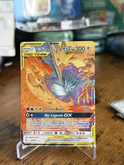Pokemon Moltres Zapdos Articuno GX TCG Holo Card 44/68 Tag Team - Image 1