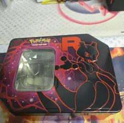 Pokemon Team Rocket MewTwo Tin EMPTY NO CARDS - Image 1