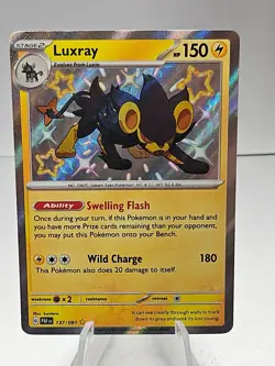 Pokemon Card Luxray 137/091 Paldean Fates Baby Shiny Rare - Image 1