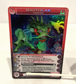 NAUTHILAX TAINTED MAX 1ST EDITION SUPER RARE CREATURE CARD 24/222 BTD CHAOTIC - Image 3