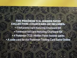 New Pokemon Hidden Fates Charizard GX Collection Box 4 Booster Pack + Jumbo Card - Image 5