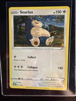 Snorlax 141/192 Cosmos Variant Holo Promo Rebel Clash Pokemon Card - Image 1