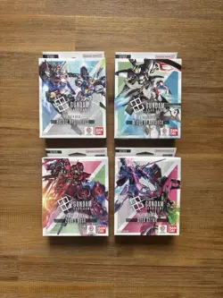 ENGLISH GUNDAM TCG CARD GAME STARTER DECK SET OF FOUR ST01 ST02 ST03 ST04 - Image 1
