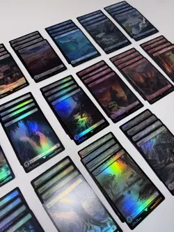 Magic The Gathering: Final Fantasy, 64 FOIL Full Art Lands. 4 of Each. NM - Image 2