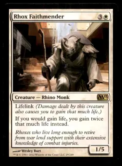 MTG Rhox Faithmender LP Light Play Magic 2013 [4063] - Image 1
