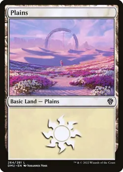 1x Plains (#264) - Foil NM Eng MTG - Dominaria United - Image 1