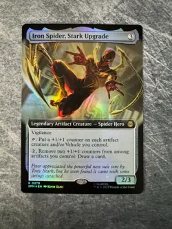 Iron Spider, Stark Upgrade (Extended Art) Marvel's Spider-Man Foil NM - MTG - Image 1