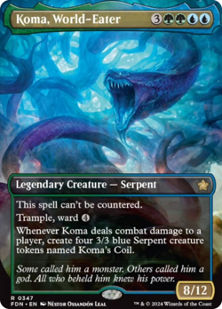 Koma, World-Eater (Borderless) Foundations - Near Mint - Image 1