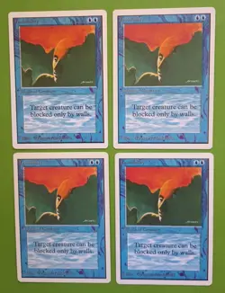 Magic the Gathering Unlimited INVISIBILITY X 4 (3 LP/EX & 1 MP) C 1993 Nice! - Image 1