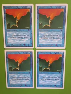 Magic the Gathering Unlimited INVISIBILITY X 4 (3 LP/EX & 1 MP) C 1993 Nice! - Image 2