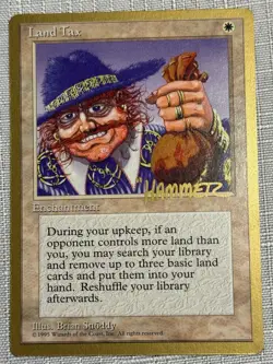 MTG Land Tax - Pro Deck “Hammer” - 1996 MTG Magic LP+ Excellent - Image 1