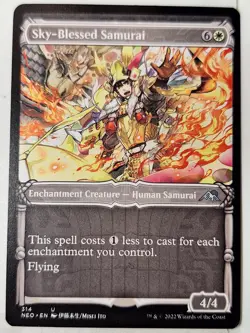 Sky-Blessed Samurai - SHOWCASE - Kamigawa Neon Dynasty - Magic the Gathering MTG - Image 1