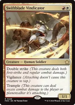 SWIFTBLADE VINDICATOR x4 mtg NM-M Foundations 4 Rare - Image 1