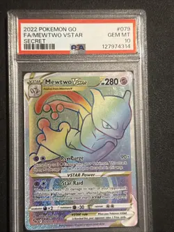 PSA 10 Mewtwo VSTAR 079/078 Secret Rare SWSH: Pokemon Go - Image 2